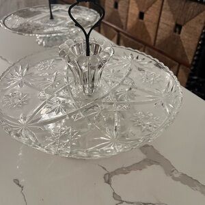 Elegant Clear Glass Serving Platter